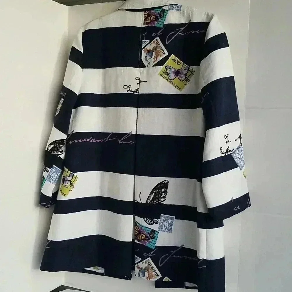 Chico's Postcard blazer/jacket Size 1 - Picture 3 of 11